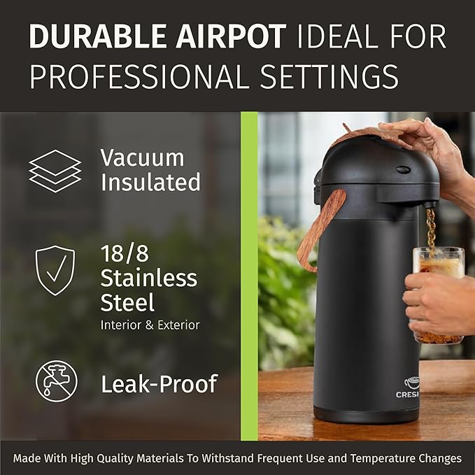Thermal Coffee Carafe 102Oz w/Wood Trim, Keeps Coffee Hot - Image 8