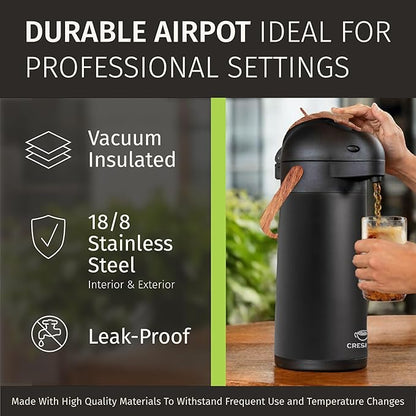 Thermal Coffee Carafe 102Oz w/Wood Trim, Keeps Coffee Hot - Image 8