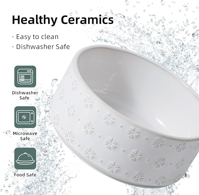7.3inch Ceramic Raised Dog Bowl Set, Elevated - Image 7