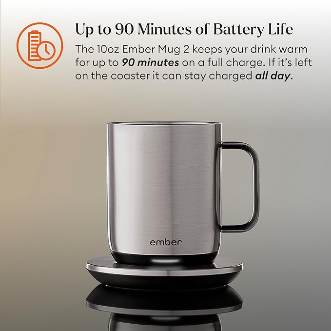 Ember Temperature Control Smart Mug 2, 10 Oz, App-Controlled Heated Coffee Mug - Image 3