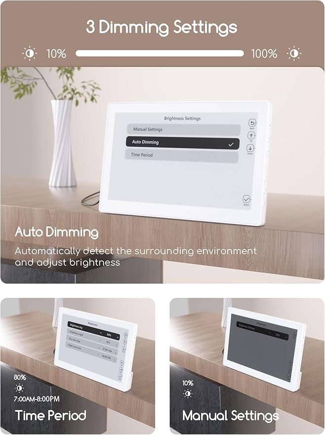Raynic Digital Clock, 10.1 Inch Large Display Calendar Clock - Image 6