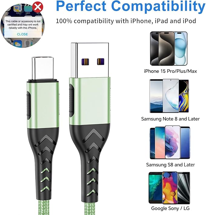 Durcord 2Pack 3ft USB A to USB C Cable - Image 6