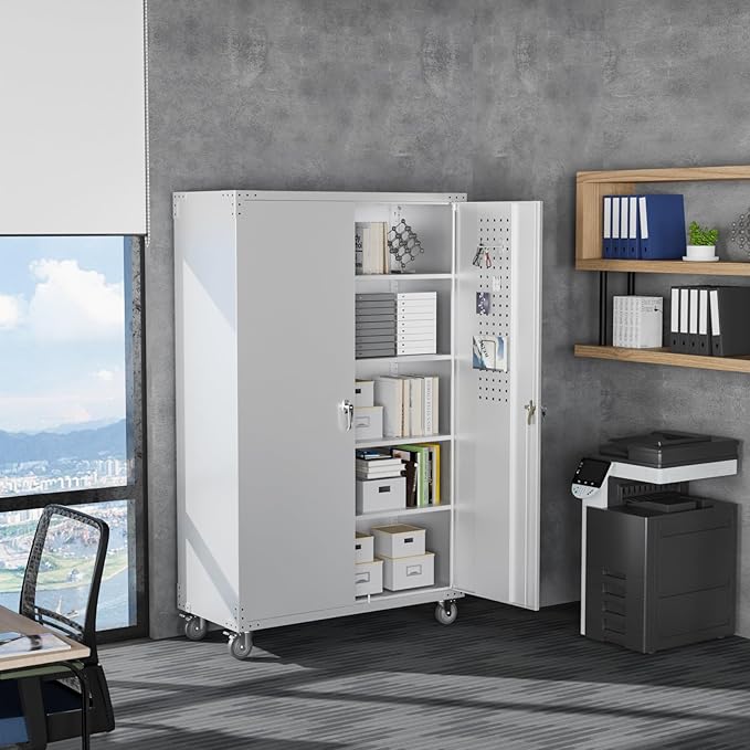 VINGLI Upgraded Wide & Deep Garage Storage Cabinet, Metal Storage Cabinet - Image 7