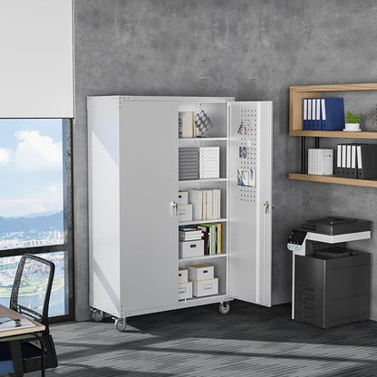 VINGLI Upgraded Wide & Deep Garage Storage Cabinet, Metal Storage Cabinet - Image 7