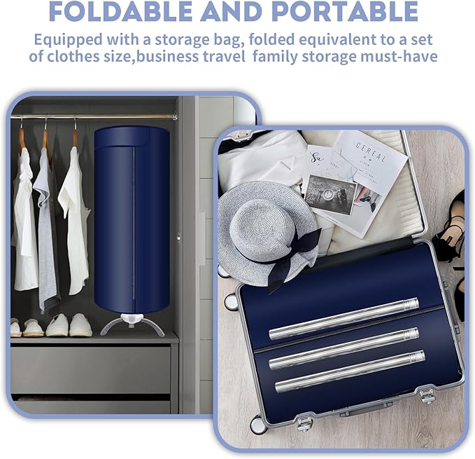 Portable Clothes Dryer Upgraded Large Capacity, Mini 900W Foldable Portable - Image 3