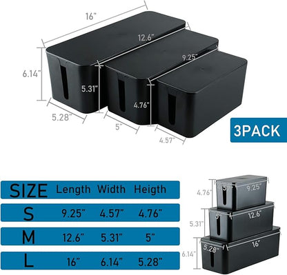 YaeCCC Cable Management Organizer Box Power Strips Hider Power Cords Hider - Image 9