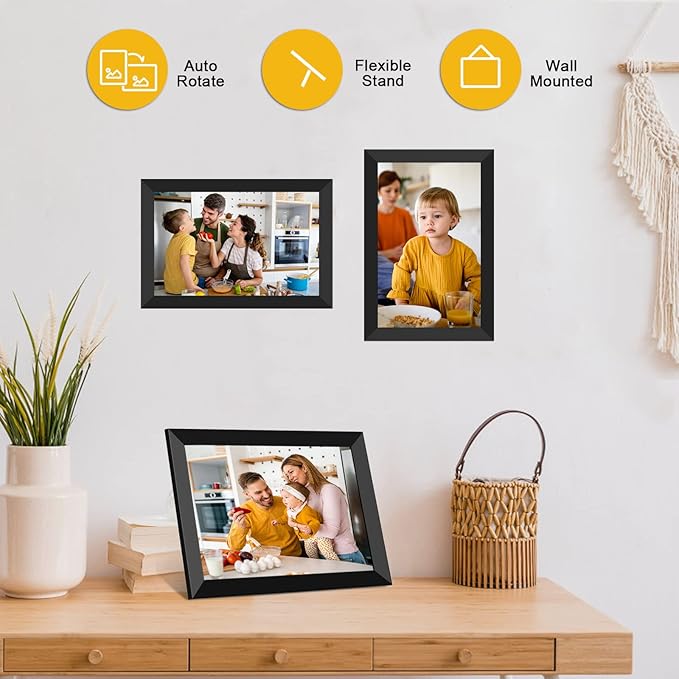 FRAMEO Digital Photo Frame WiFi 32GB 10.1 Inch 1280x800 IPS Touch Screen - Image 6