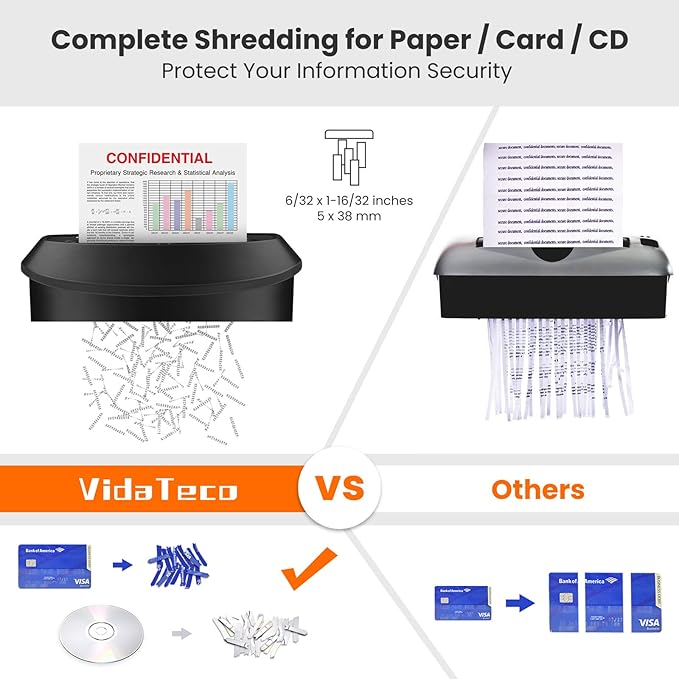 Paper Shredder 14-Sheet Cross-Cut Shredder - Image 3