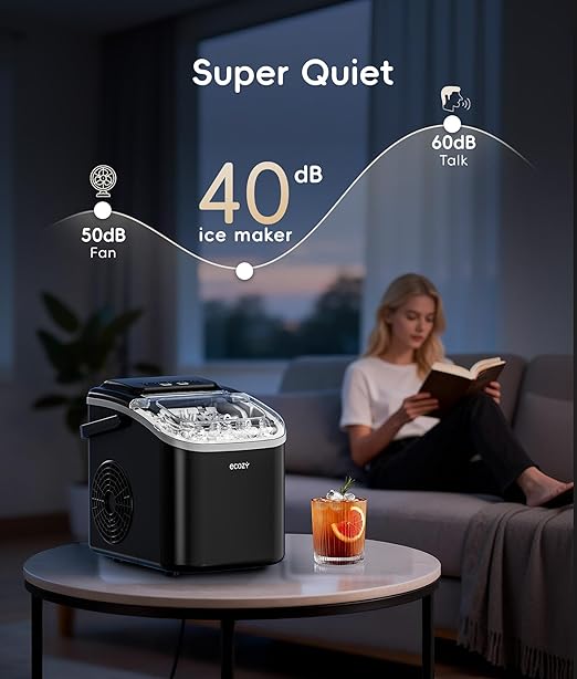 ecozy Portable Ice Makers Countertop, 8 Cubes in 6 Mins, Bullet Ice Maker - Image 7