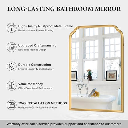 20X30 Inch Gold Bathroom Mirror - Image 7