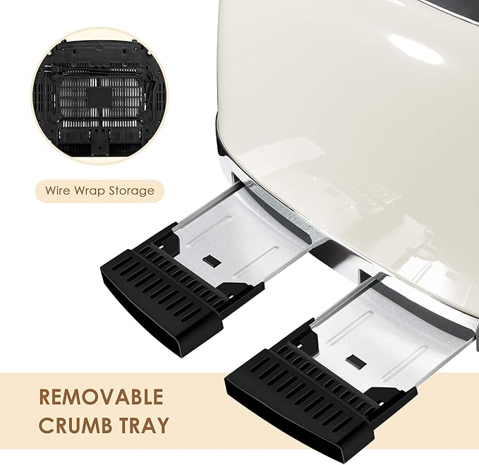 4 Slice Toaster Roter Mond Retro Stainless Steel - Image 5