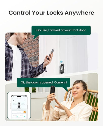 DESLOC C100 Plus Built-in WiFi Smart Lock, Keyless Entry Door Lock - Image 3