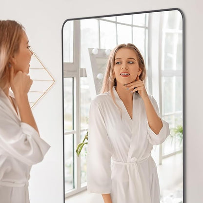 36" x 48"Bathroom Mirror, Matte Black Wall Mirror - Image 4
