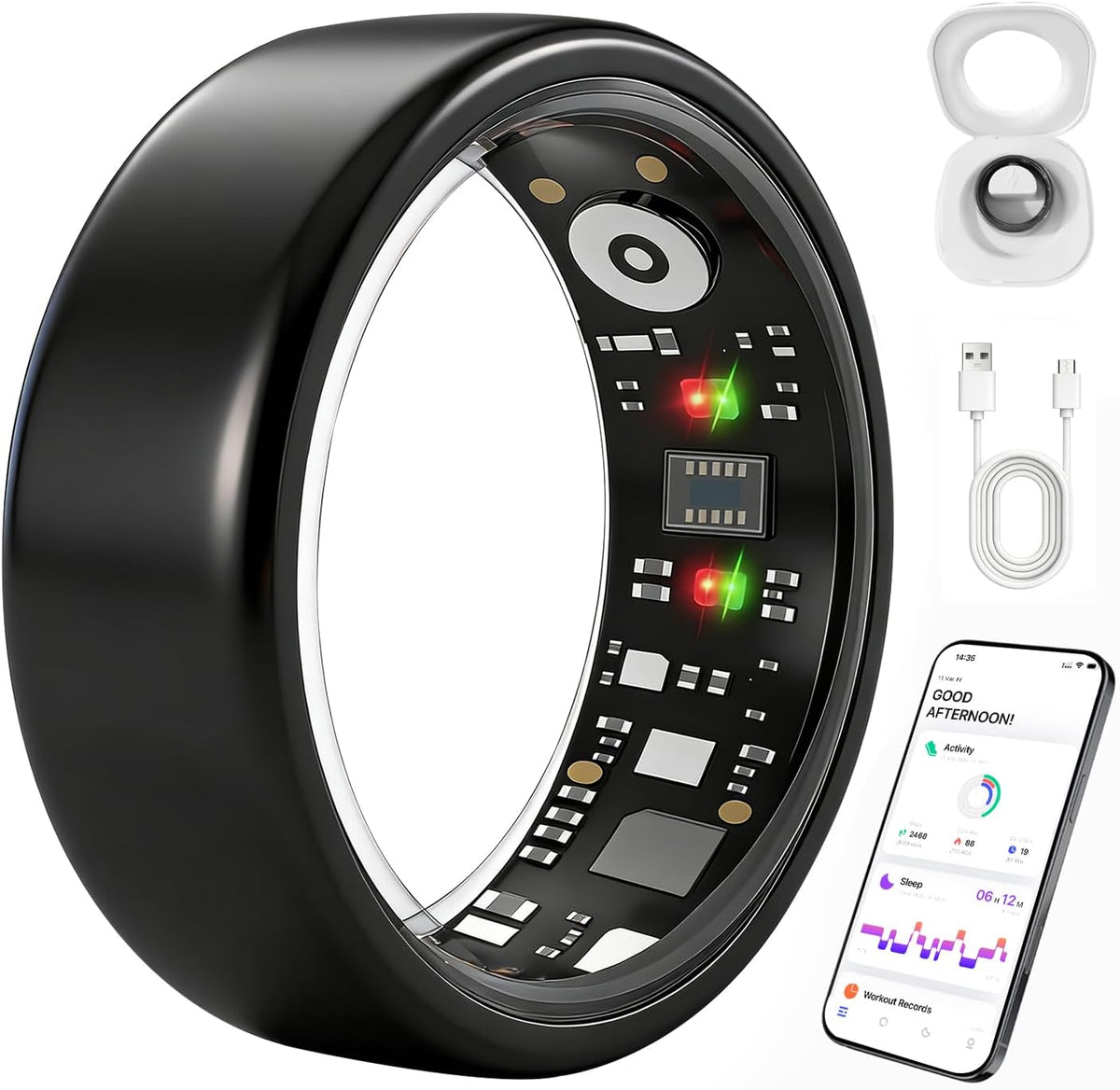 smart ring health tracker for women men, fitness, main product view