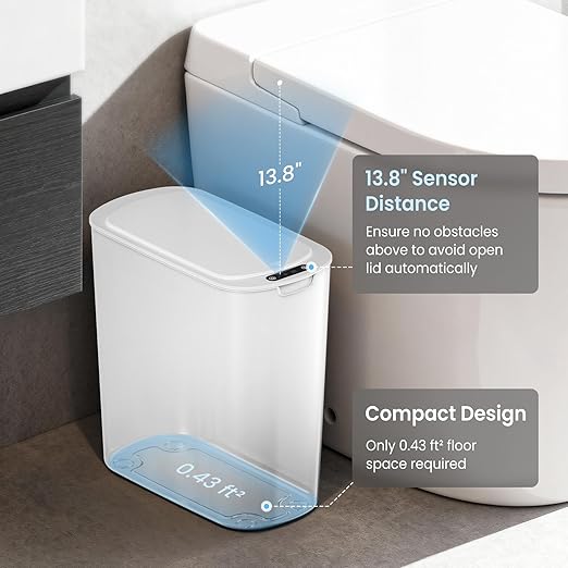 Cesun Automatic Motion Sensor Bathroom Trash Can - Image 3