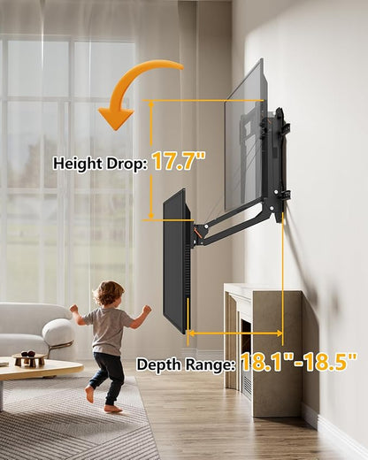 FORGING MOUNT Motorized Fireplace Pull Down TV Mount - Image 6