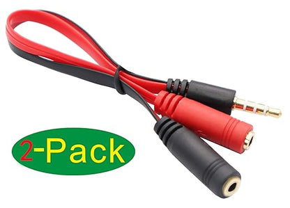 zdyCGTime 3.5mm Audio Y Splitter Cable 4-Pole 3.5mm AUX Male to 2x3.5mm Female - Image 3