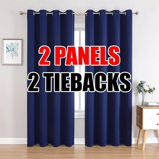 MIUCO Room Darkening Grommet Thermal Insulated Blackout Window Curtains Panels by MIUCO