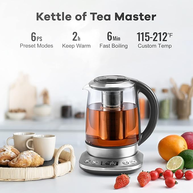Mecity Electric Tea Kettle Borosilicate Glass Tea Maker - Image 2