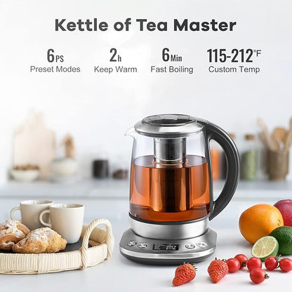 Mecity Electric Tea Kettle Borosilicate Glass Tea Maker - Image 2