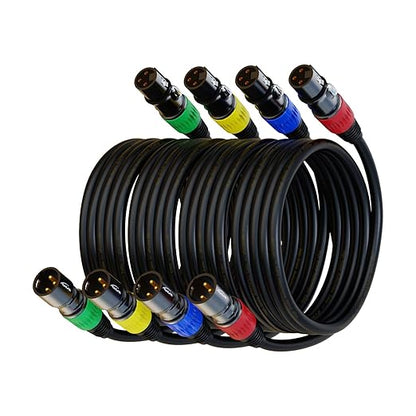 AuxLink XLR Cables, XLR Microphone Cable 10 ft 4 Pack by AuxLinkcable