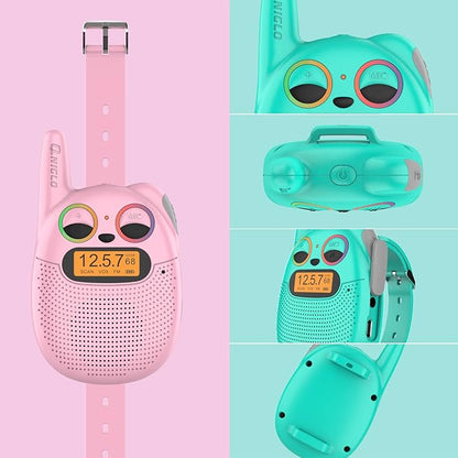 Qniglo Walkie Talkies for Kids Rechargeable 2 Pack, Wrist Watch Walkie Talkies - Image 4