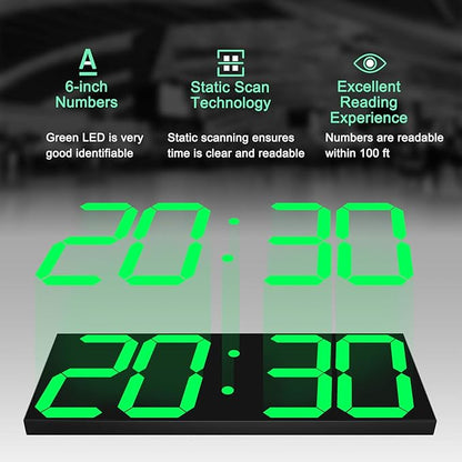 CHKOSDA LED Large Digital Wall Clock, Oversize Wall Clock - Image 5