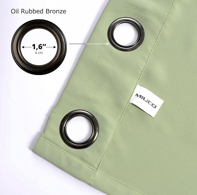 MIUCO 1 Pair Thermal Insulated Grommet 52-Inch-by-63-Inch Blackout Window - Image 7