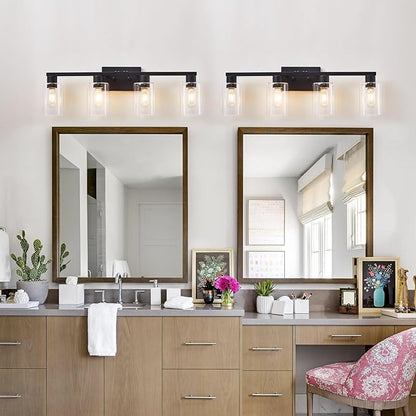 SOPEAS 4 Light Bathroom Vanity Light Fixtures, Bathroom Lighting Fixtures Over - Image 3