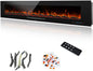 72" Electric Fireplace, Recessed & Wall Mounted Fireplace Heater 13 * 13 Colors by Dreamflame