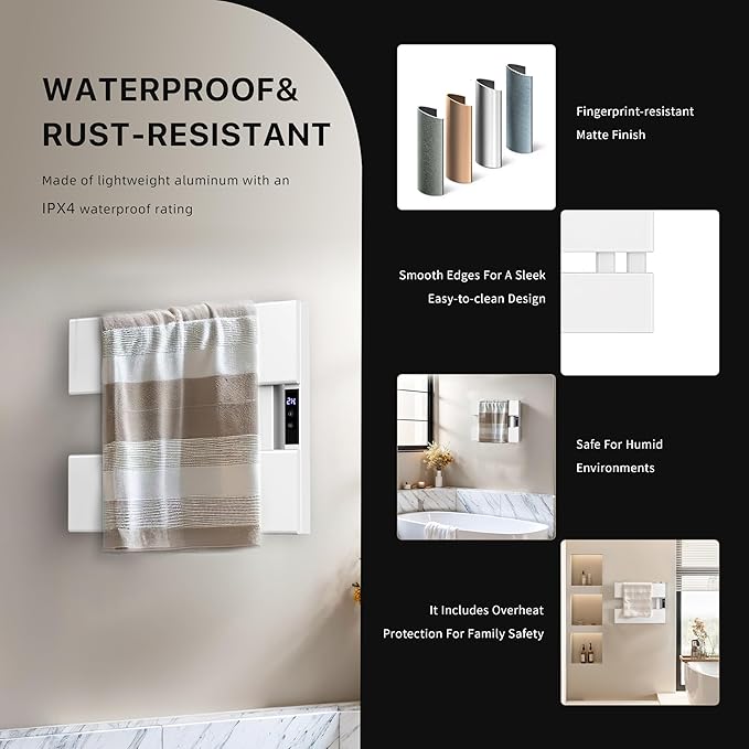 Electric Heated Towel Warmer Rack - Image 7