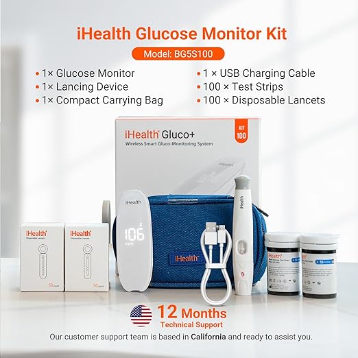 iHealth Gluco+ Wireless Smart Blood Glucose Monitor Kit - Image 8