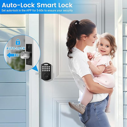 KNOBWELL Fingerprint Door Lock, Smart Keypad Deadbolt, Keyless Entry Lock - Image 7