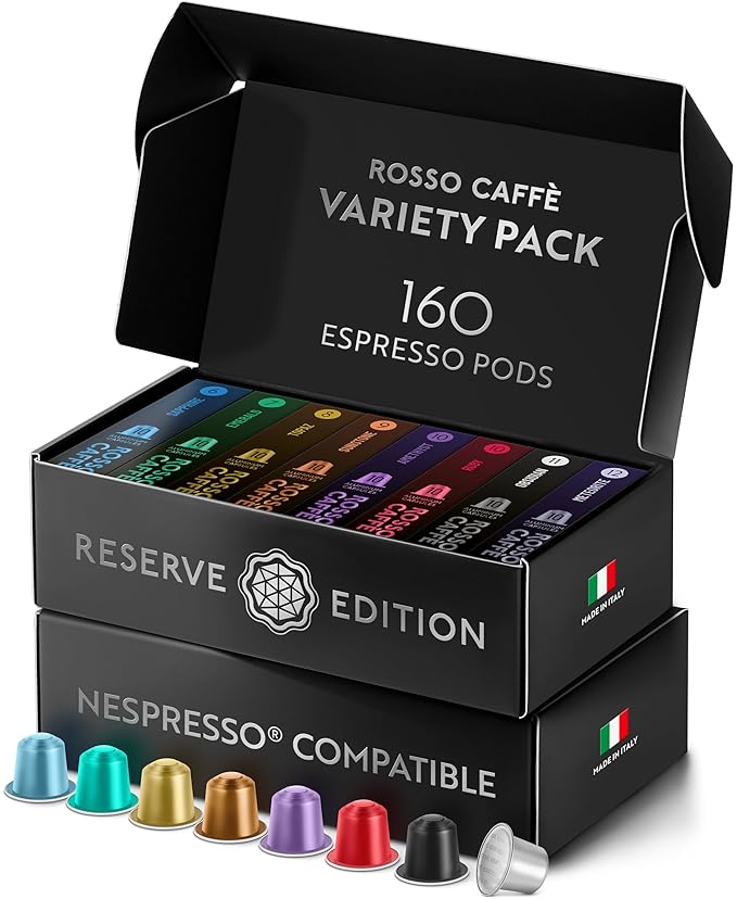 ROSSO CAFFÈ Espresso Coffee Pods, Compatible by ROSSOCAFFE