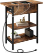 LIDYUK End Table with Charging Station, Flip Top Side Table with USB Ports and by LIDYUK
