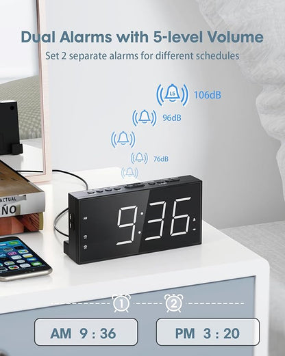 Loud Alarm Clock with Bed Shaker - Image 4