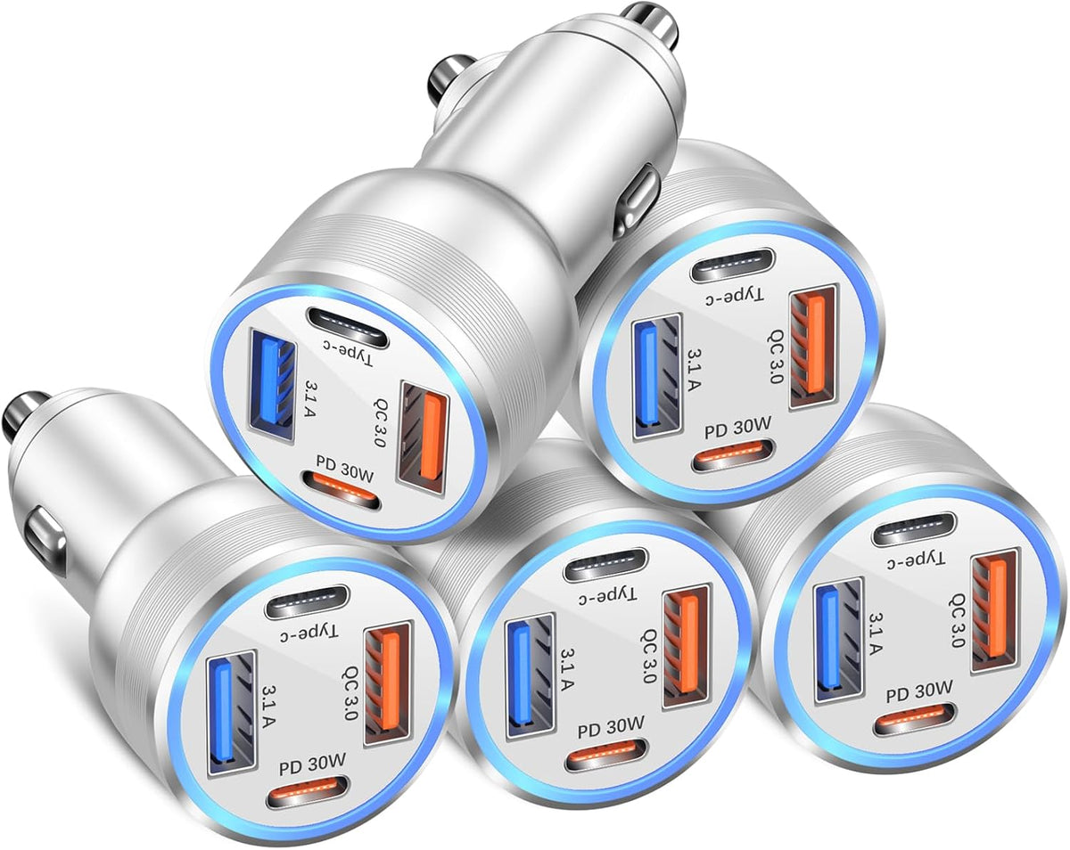 usb c car charger 5 pack, bangfun 65w, main product view