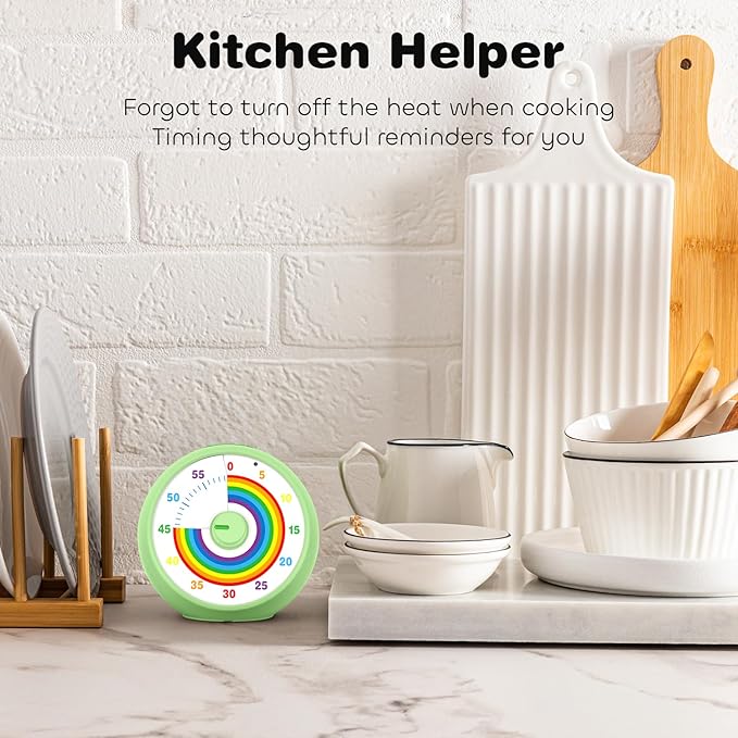Visual Timer for Kids, 60-Minute Countdown Timer for Classroom Office Kitchen - Image 5
