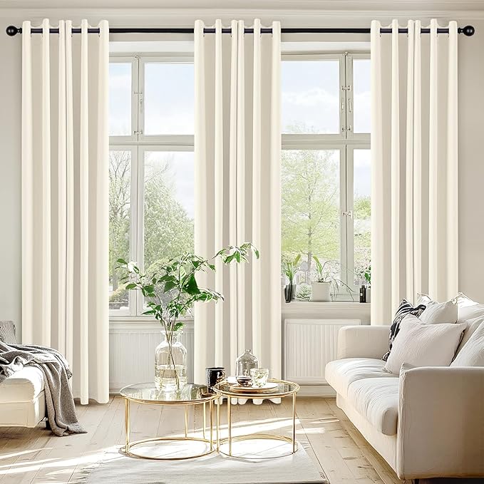 MIULEE Birch Blackout Curtains for Bedroom Living Room 84 Inches Long 2 Panels - Image 6