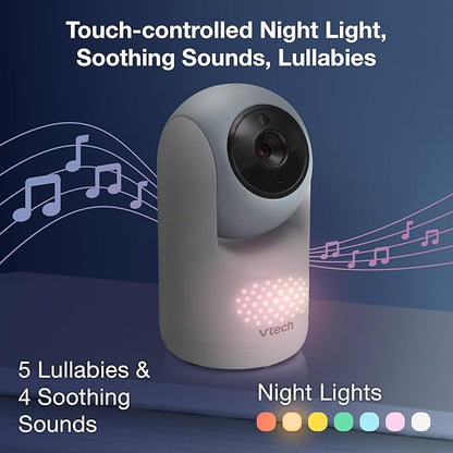 VTech 7" Baby Monitor with IPS Screen, Pan Tilt Zoom Camera, No WiFi Video Baby - Image 6