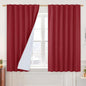 LAMIT Red 100% Blackout Window Curtains by LAMIT