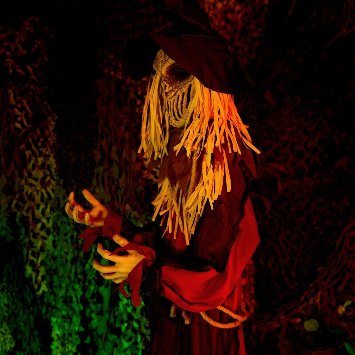 Haunted Hill Farm 7.9-Ft. Raising Scarecrow Halloween Animatronic