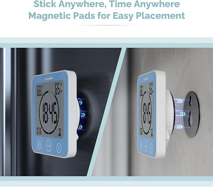 KADAMS Shower Clock Waterproof Bathroom Timer – Digital Wall Clock - Image 6