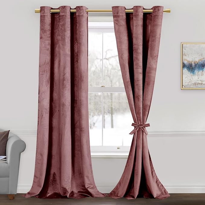 JIUZHEN Velvet Curtains 90 inches Long by JIUZHEN