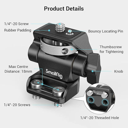SmallRig Monitor Mount Swivel 360° and Tilt 180° Adjustable Bracket - Image 2
