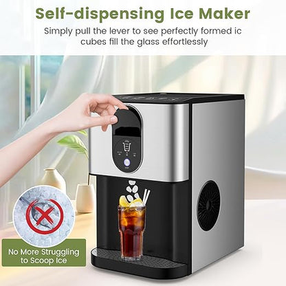 COSTWAY Self Dispensing Nugget Ice Maker Countertop, 56 Lbs/24H Soft Chewable - Image 2