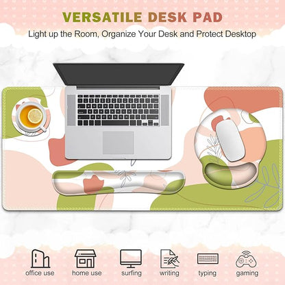 Gaming Mouse Pad, Large Desk Mat, Cute Desk Pad Protector, 4 in1 XXL Mousepad + - Image 8