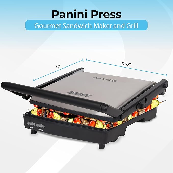 Courant Panini Press Gourmet Sandwich Maker, Super Slim Design - Image 6