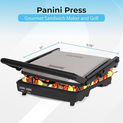 Courant Panini Press Gourmet Sandwich Maker, Super Slim Design - Image 6