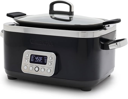 GreenPan Elite 14-in-1 Nonstick 6QT Electric Slow Cooker, PFAS-Free Ceramic by GreenPan